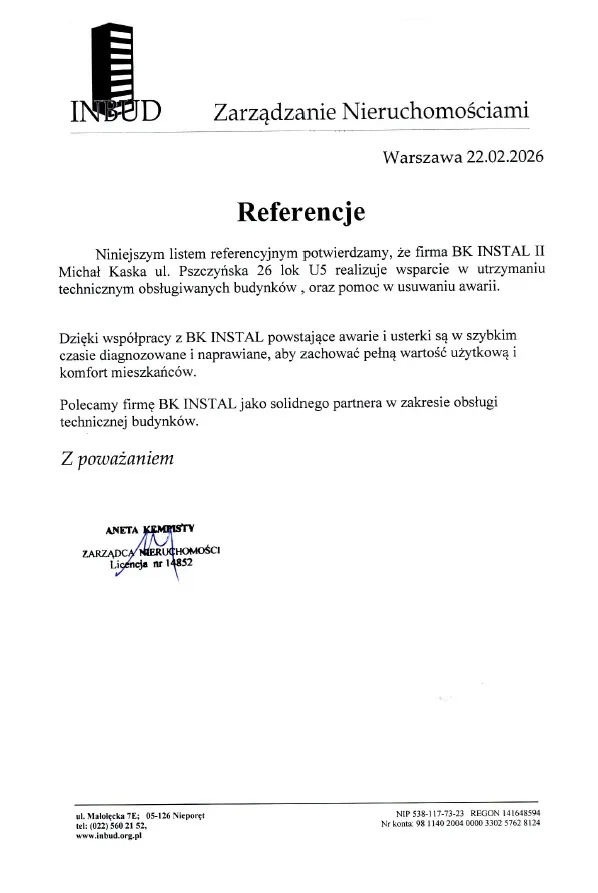 Skan referencji: INBUD